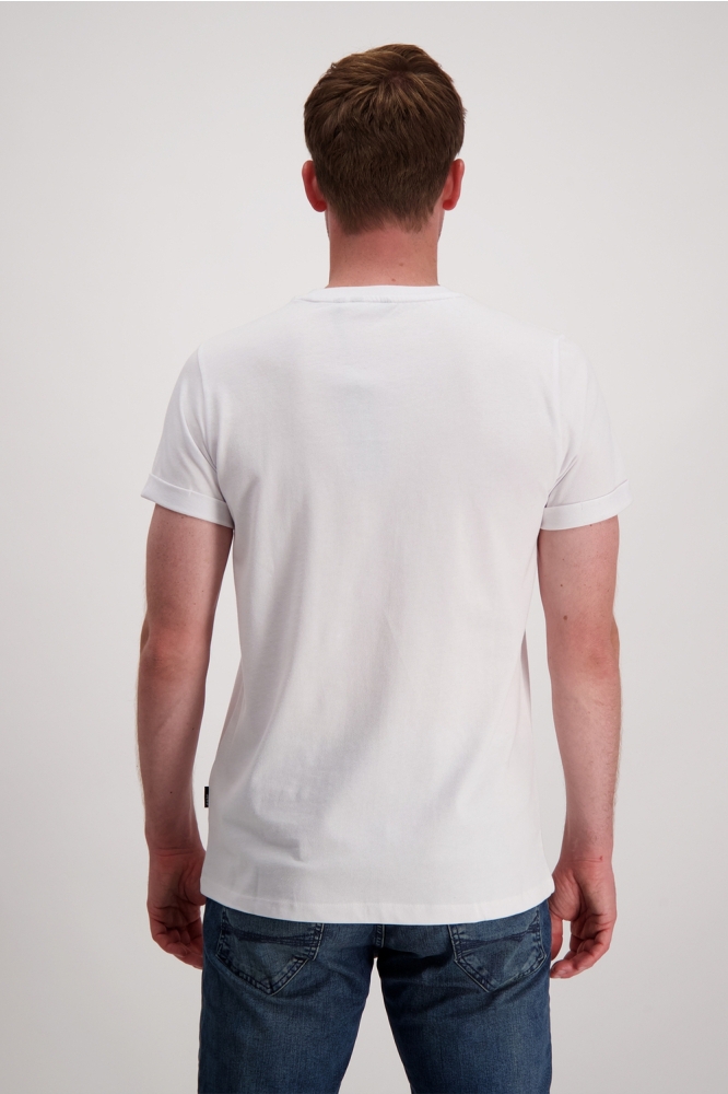 Cars witte heren t-shirt | Model achteraanzicht