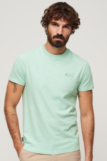 Superdry T-shirt ESSENTIAL LOGO EMB TEE M1011245A 9VQ LIGHT MINT GREEN MARL