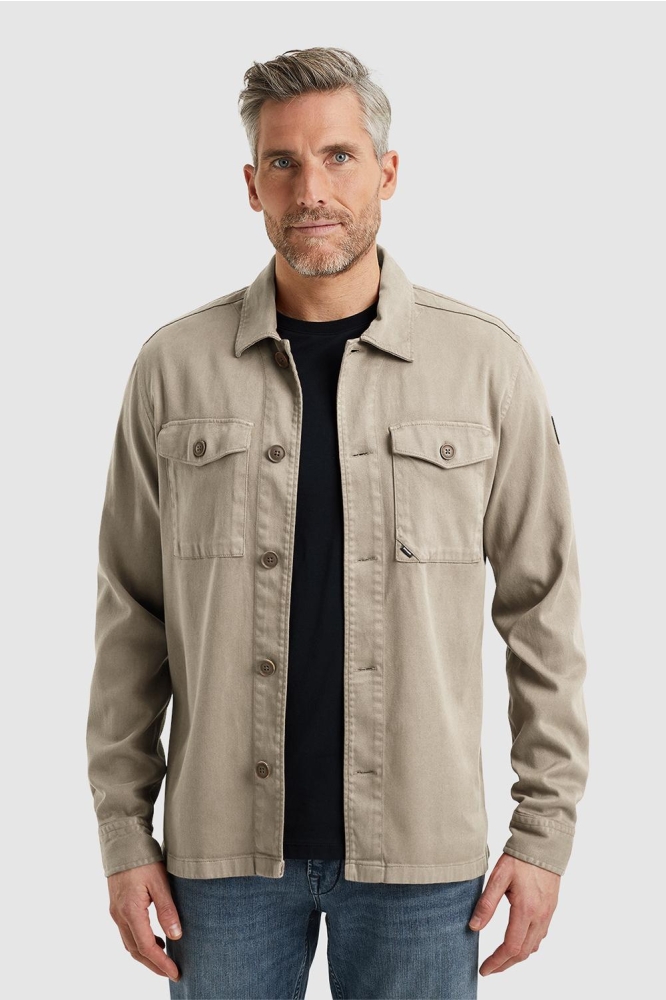 Vanguard beige heren overhemd | Model vooraanzicht