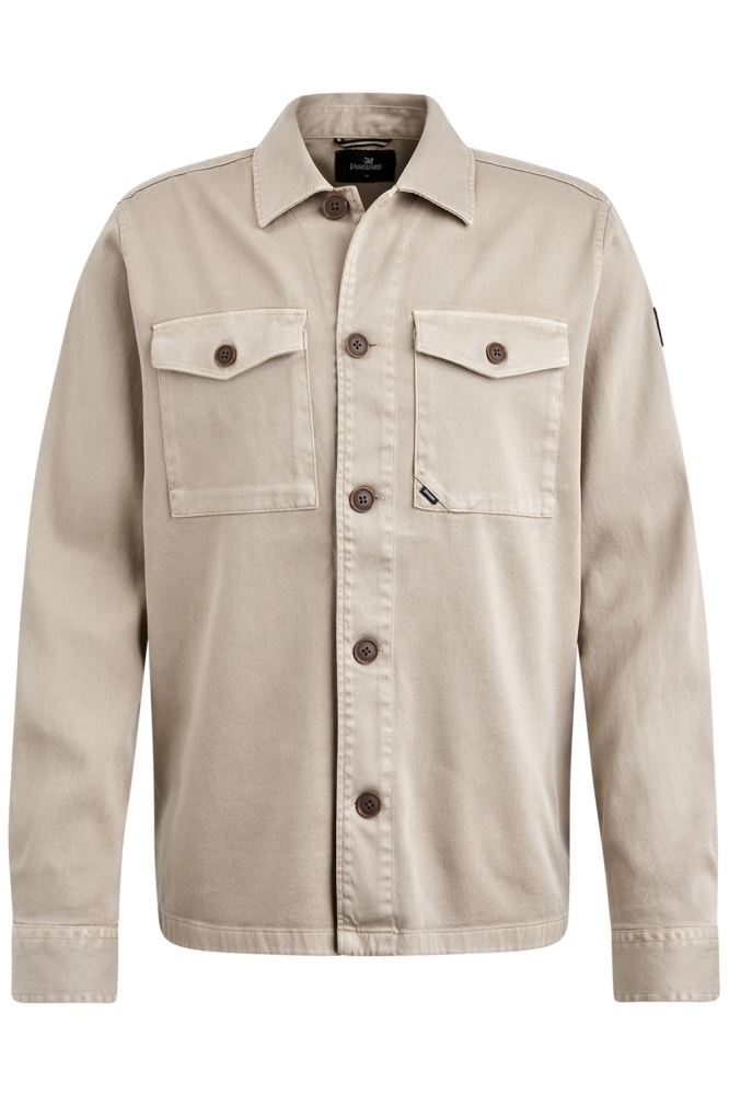 Vanguard beige heren overhemd | Vooraanzicht