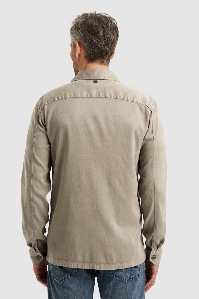 Vanguard beige heren overhemd | Model achteraanzicht