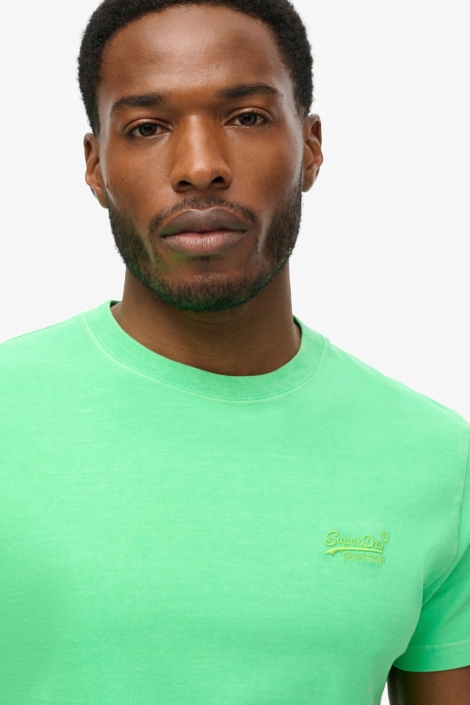 Superdry groene heren t-shirt | Close up
