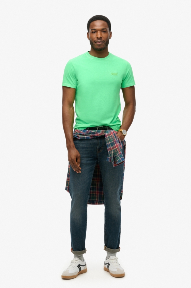 Superdry groene heren t-shirt | Model