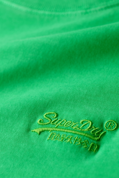 Superdry groene heren t-shirt | Close up
