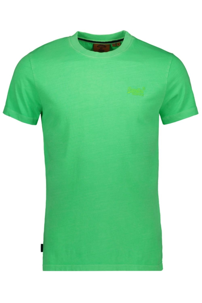 Superdry groene heren t-shirt | Vooraanzicht