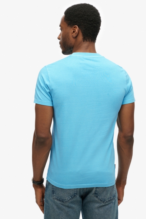 Superdry blauwe heren t-shirt | Model achteraanzicht