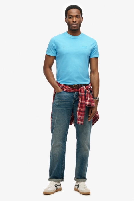 Superdry blauwe heren t-shirt | Model