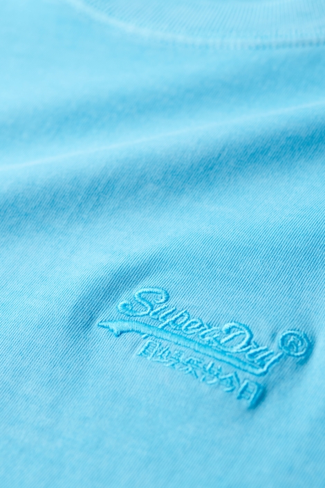 Superdry blauwe heren t-shirt | Close up