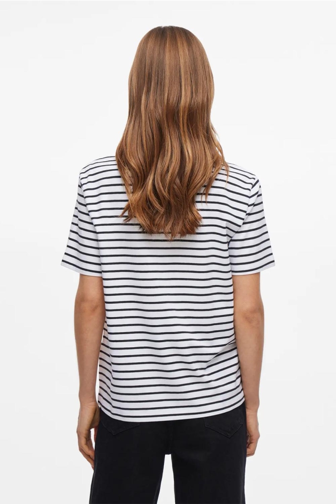 Vila witte dames t-shirt | Model achteraanzicht