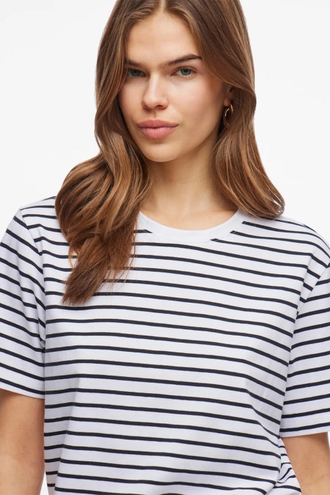 Vila witte dames t-shirt | Close up