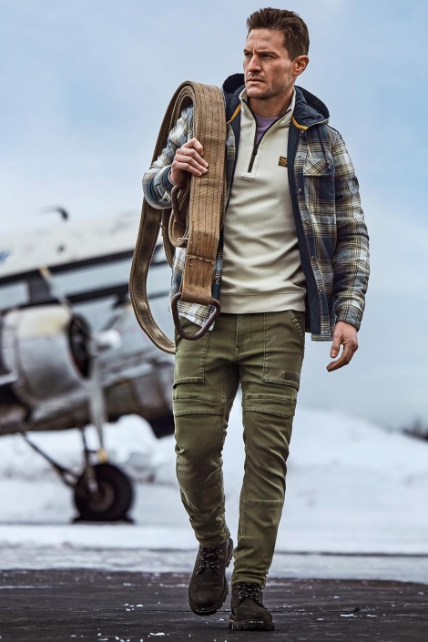 PME legend blauwe heren overhemd | Sfeerbeeld, In situatie