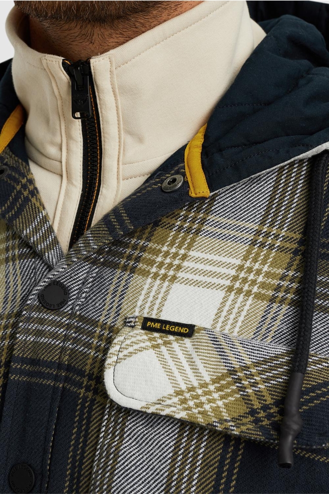 PME legend blauwe heren overhemd | Close up