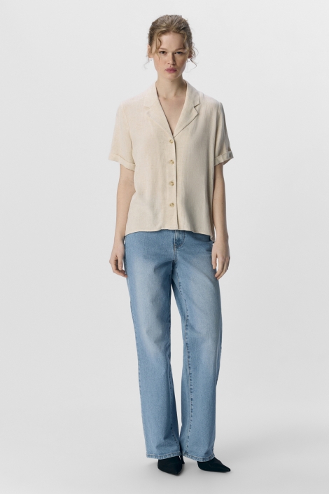 Object beige dames blouse | Model