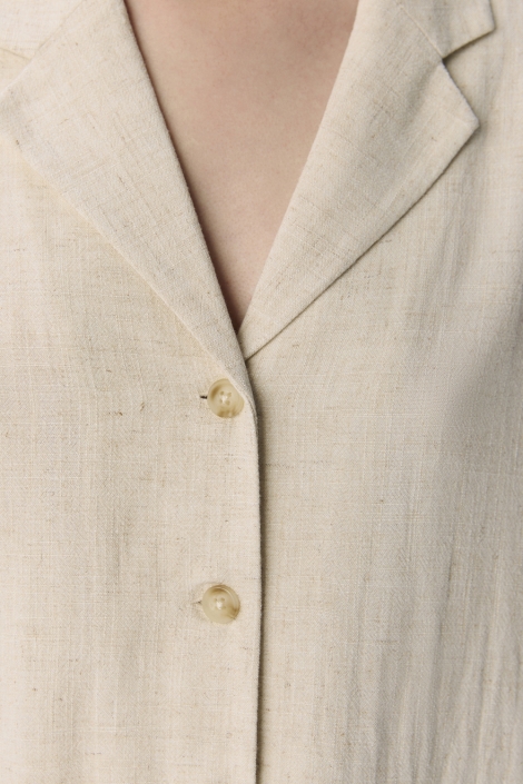 Object beige dames blouse | Kleurstaal