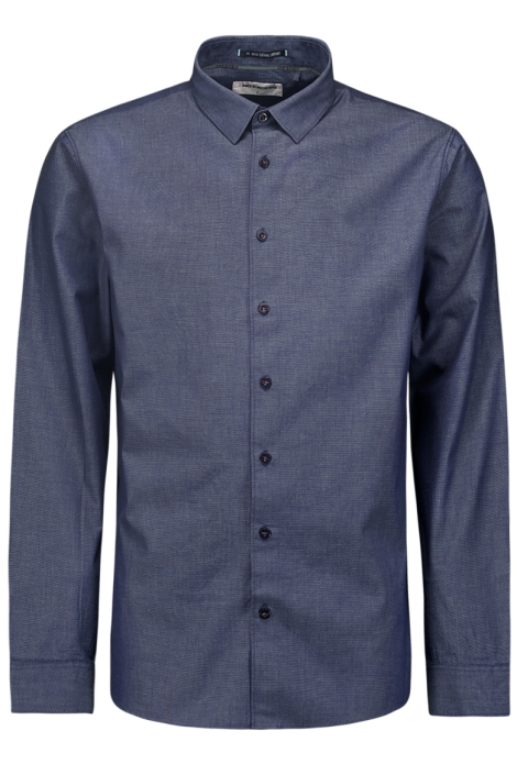 NO-EXCESS blauwe heren overhemd | Vooraanzicht