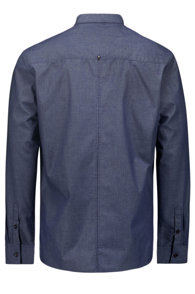 NO-EXCESS blauwe heren overhemd | Achteraanzicht