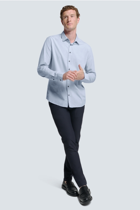NO-EXCESS blauwe heren overhemd | Model