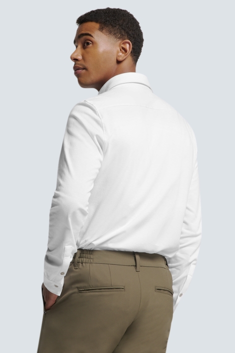 NO-EXCESS witte heren overhemd | Model achteraanzicht