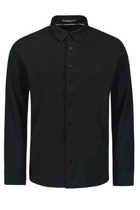 NO-EXCESS zwarte heren overhemd | Vooraanzicht