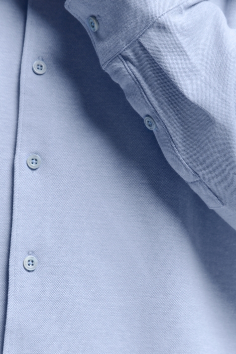 NO-EXCESS blauwe heren overhemd | Close up