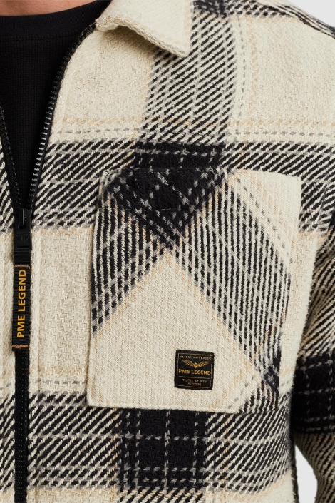 PME legend beige heren overhemd | Close up