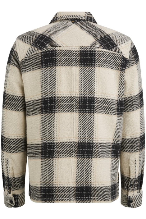 PME legend beige heren overhemd | Achteraanzicht