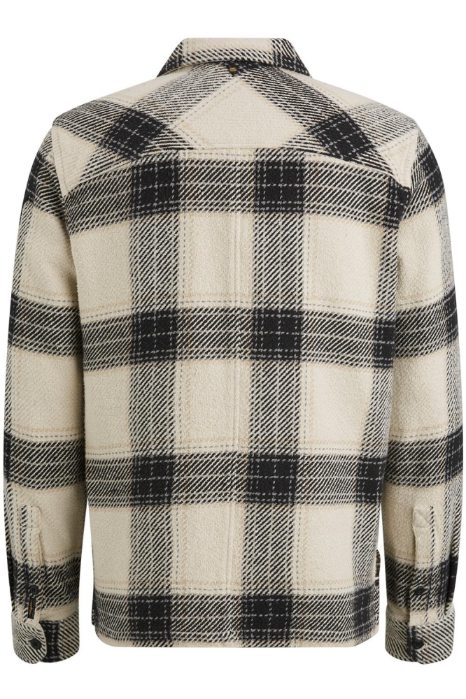 PME legend beige heren overhemd | Achteraanzicht