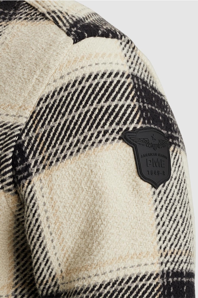 PME legend beige heren overhemd | Close up