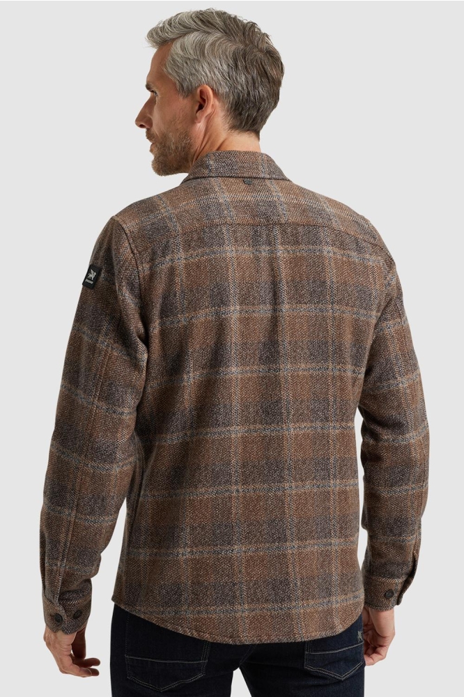 Vanguard bruine heren overhemd | Model achteraanzicht