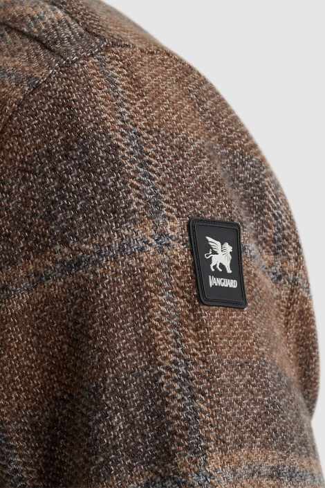 Vanguard bruine heren overhemd | Close up