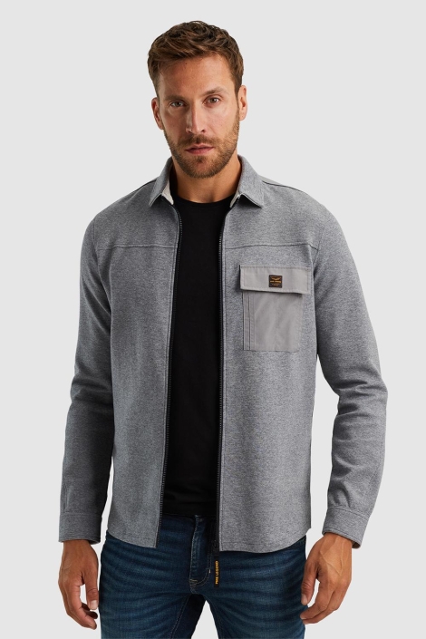 PME legend grijze heren overhemd | Model vooraanzicht