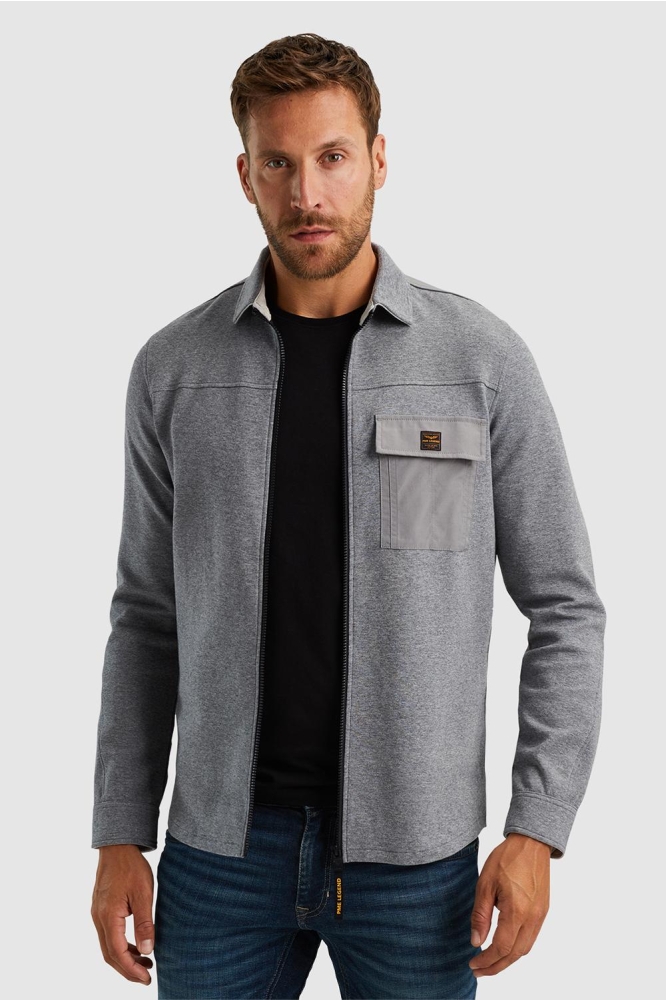 PME legend grijze heren overhemd | Model vooraanzicht
