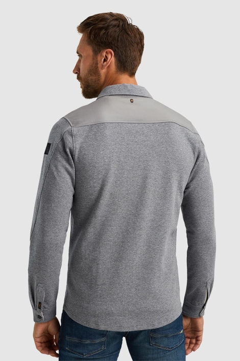 PME legend grijze heren overhemd | Model achteraanzicht