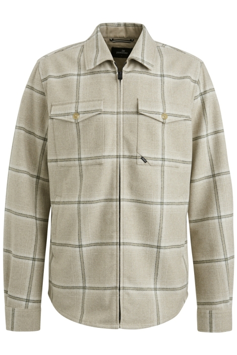 Vanguard beige heren overhemd | Vooraanzicht