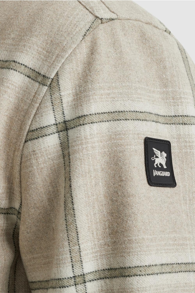 Vanguard beige heren overhemd | Close up