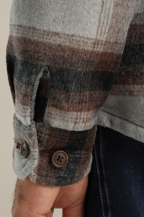 Vanguard grijze heren overhemd | Close up