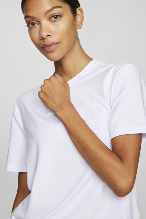 Vila witte dames t-shirt | Close up