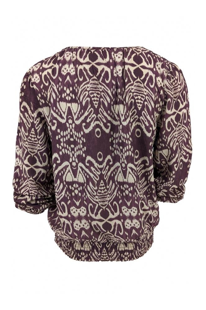 FOS Amsterdam paarse dames blouse | Achteraanzicht