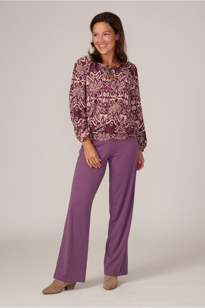 FOS Amsterdam paarse dames blouse | Model