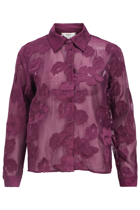 Object paarse dames blouse | Vooraanzicht