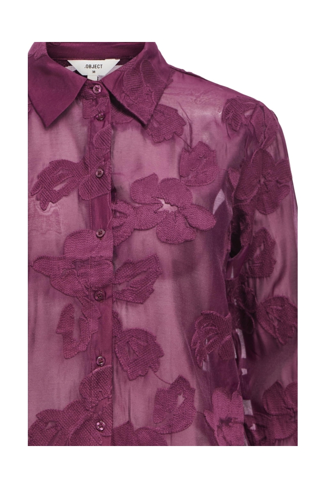 Object paarse dames blouse | Close up