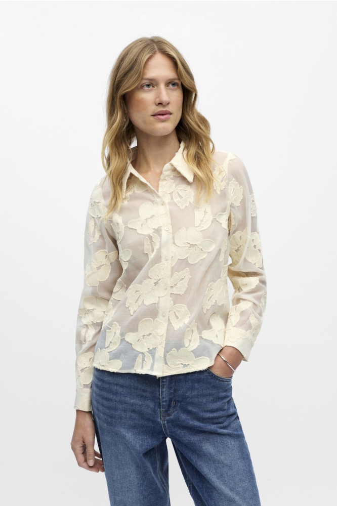 Object beige dames blouse | Model
