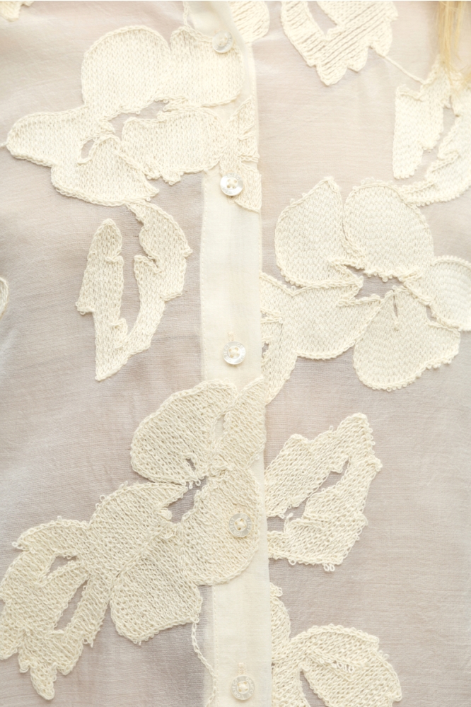 Object beige dames blouse | Kleurstaal