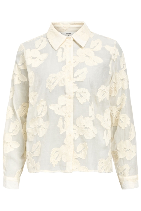 Object beige dames blouse | Vooraanzicht