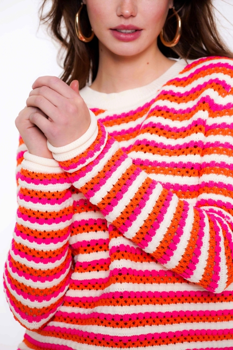 Geisha multi color dames trui | Unique Selling Point