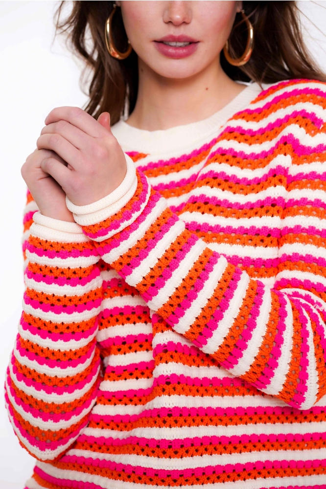 Geisha multi color dames trui | Unique Selling Point