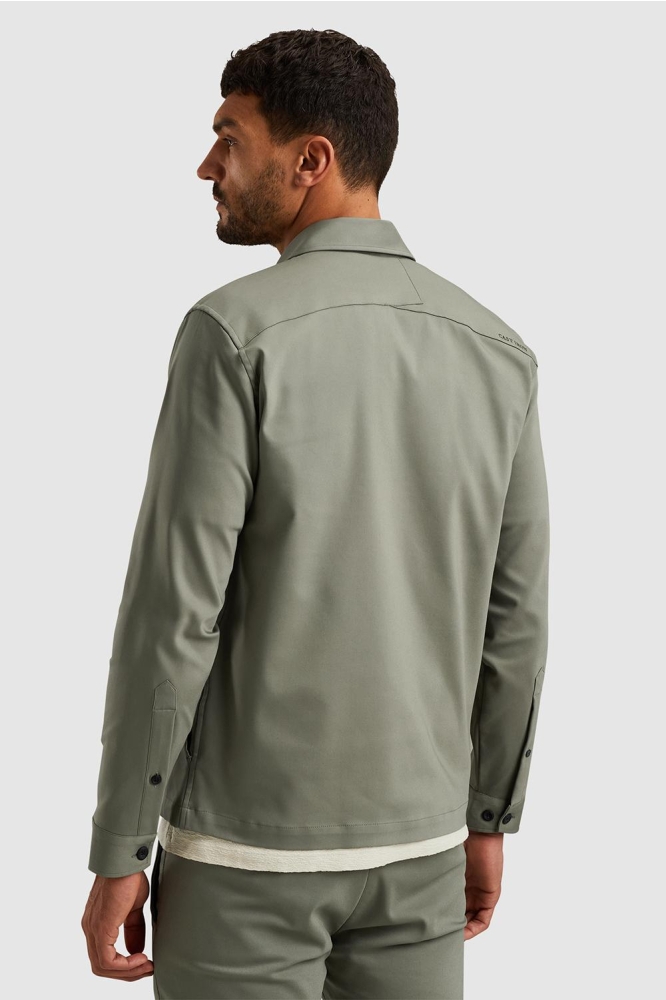 Cast Iron groene heren overhemd | Model achteraanzicht