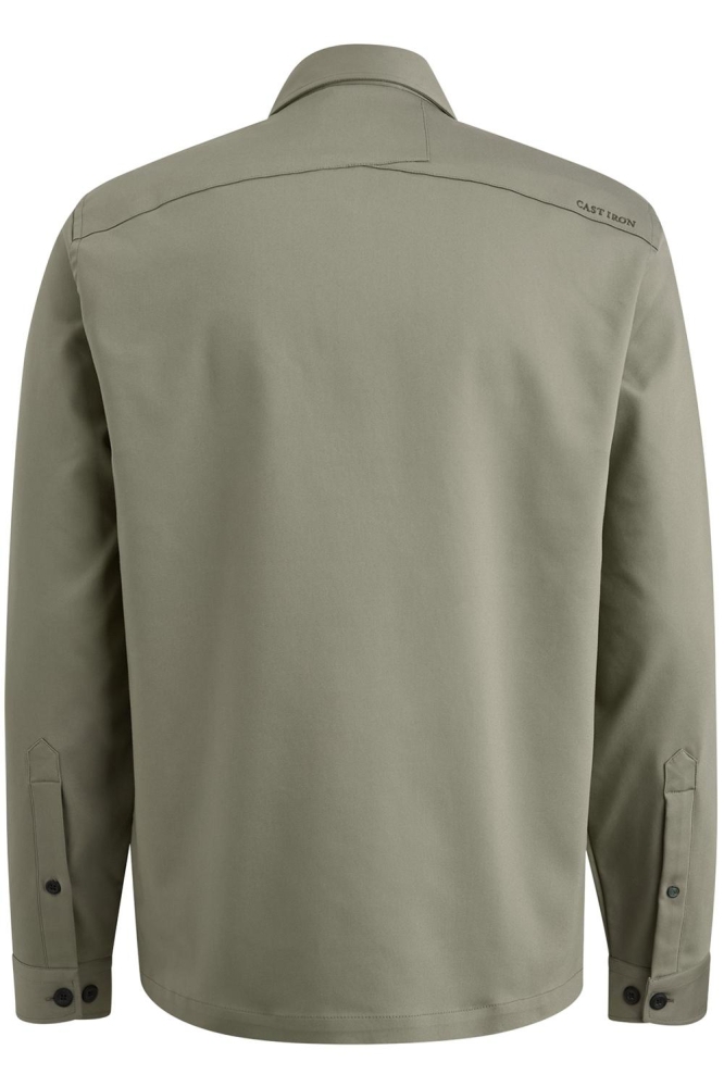 Cast Iron groene heren overhemd | Achteraanzicht