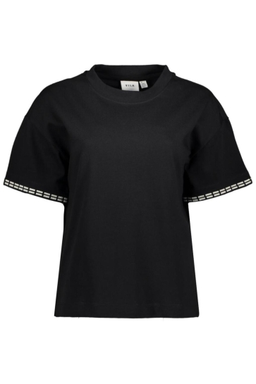 Vila VIMONIE O-NECK S/S STITCH T-SHIRT 14108172 Black Beauty