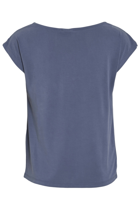 Vila blauwe dames t-shirt | Achteraanzicht